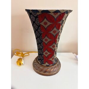 Unique Vintage Style Accent Table Lamp Fabric Shade Decorative Base